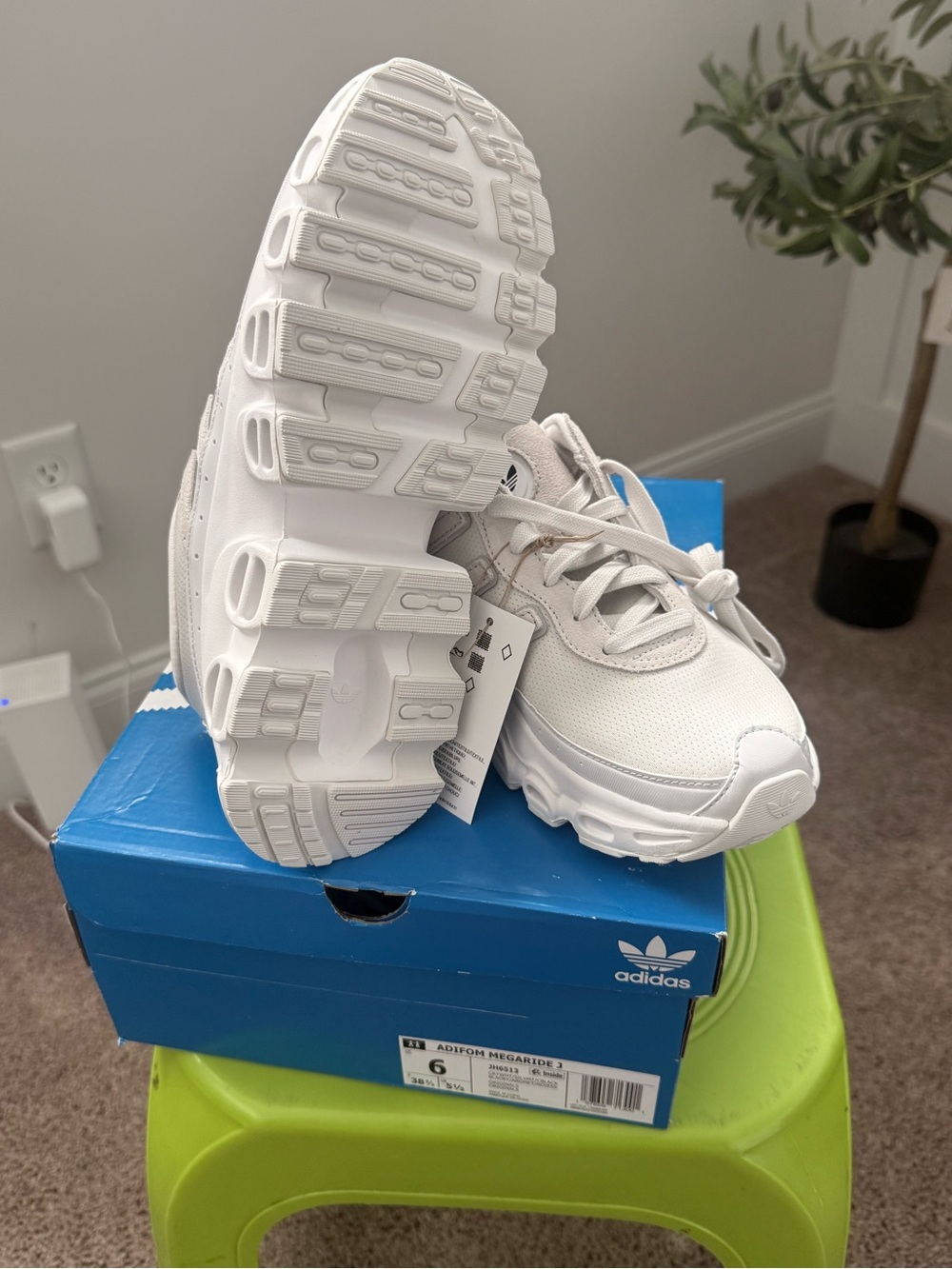 adidas Kids White Chunky Platform Sneakers